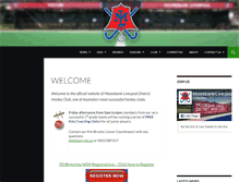 Tablet Screenshot of moorebankhockey.com.au